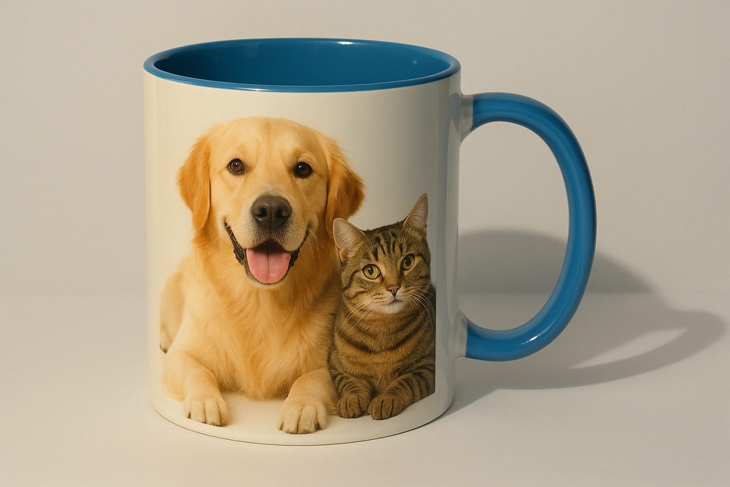 Mug bleu à personnaliser
