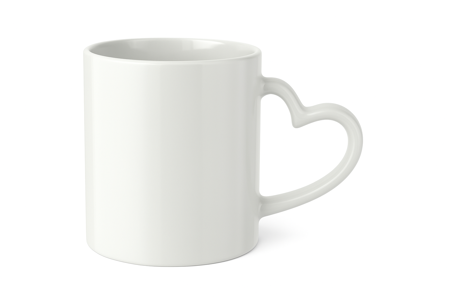 Mug en cœur blanc à personnaliser