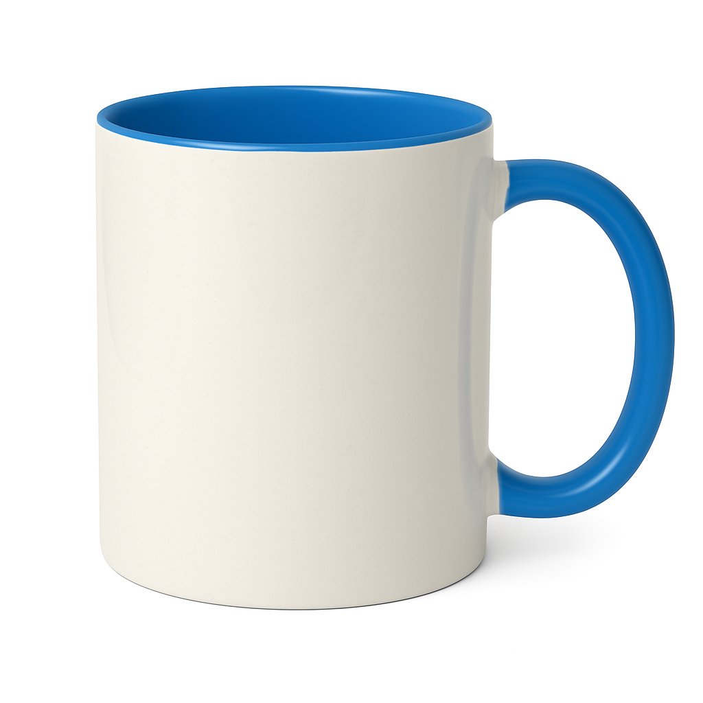 Mug bleu à personnaliser